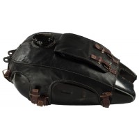 Fuel tank cover, black leather (ftcvl-10-b)