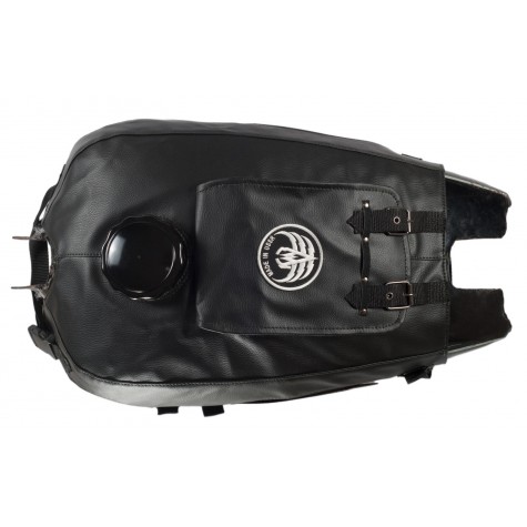 Fuel tank cover, black leatherette (ftcvl-01-b)