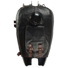 Fuel tank cover, black leather (ftcvl-10-b)