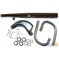 Exhaust System with Receiver, Complete Set (exhaust-set-650cc-1p)