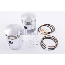 Piston JAWA 6v 6p (+ piston rings, locking) (pair) (P-1115)