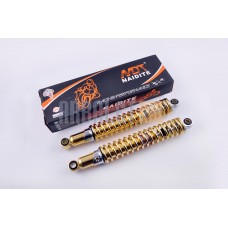 Shock absorbers (couple) MINSK 345mm, adjustable (golden) NDT (A-452)